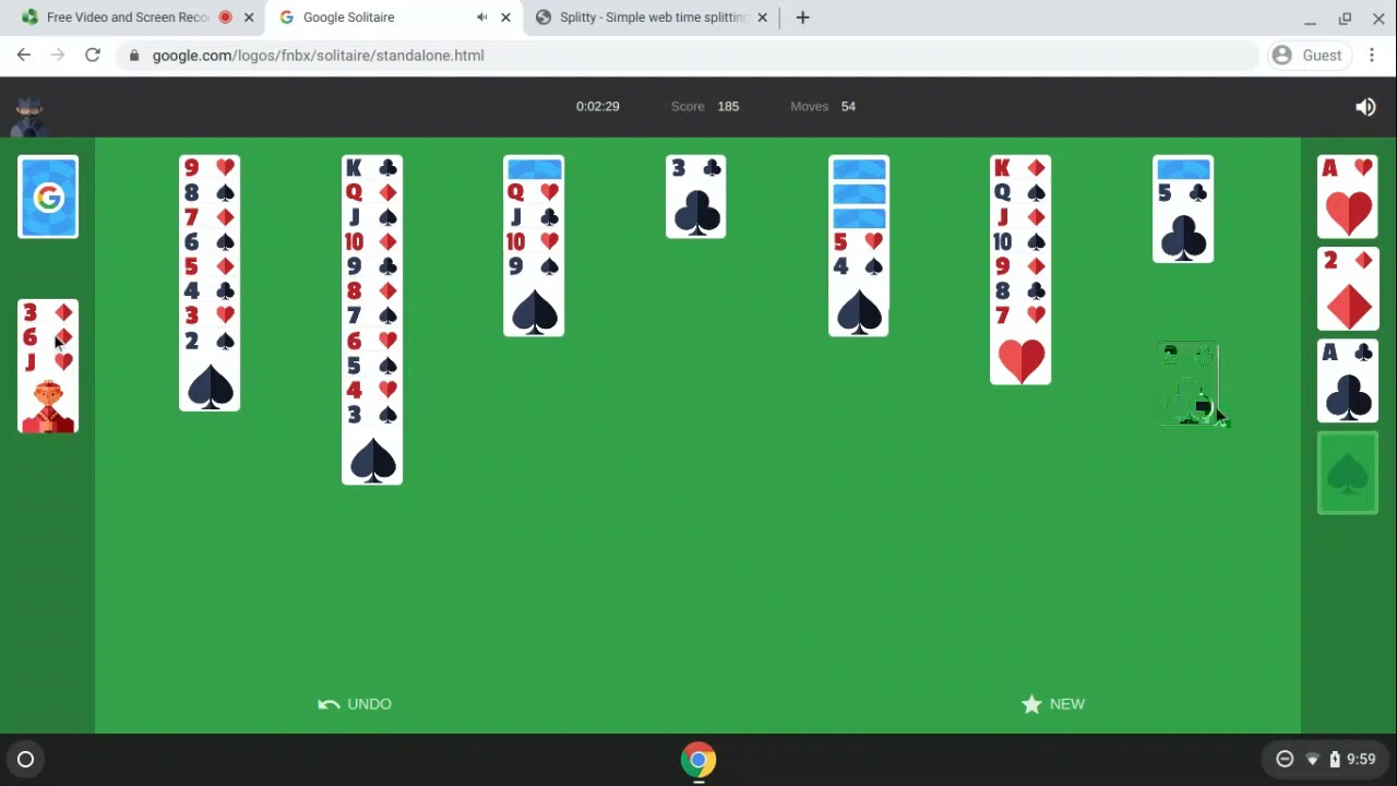 Speedrun Of Google Solitaire With A Time Of 3 Minutes 35 Seconds Youtube
