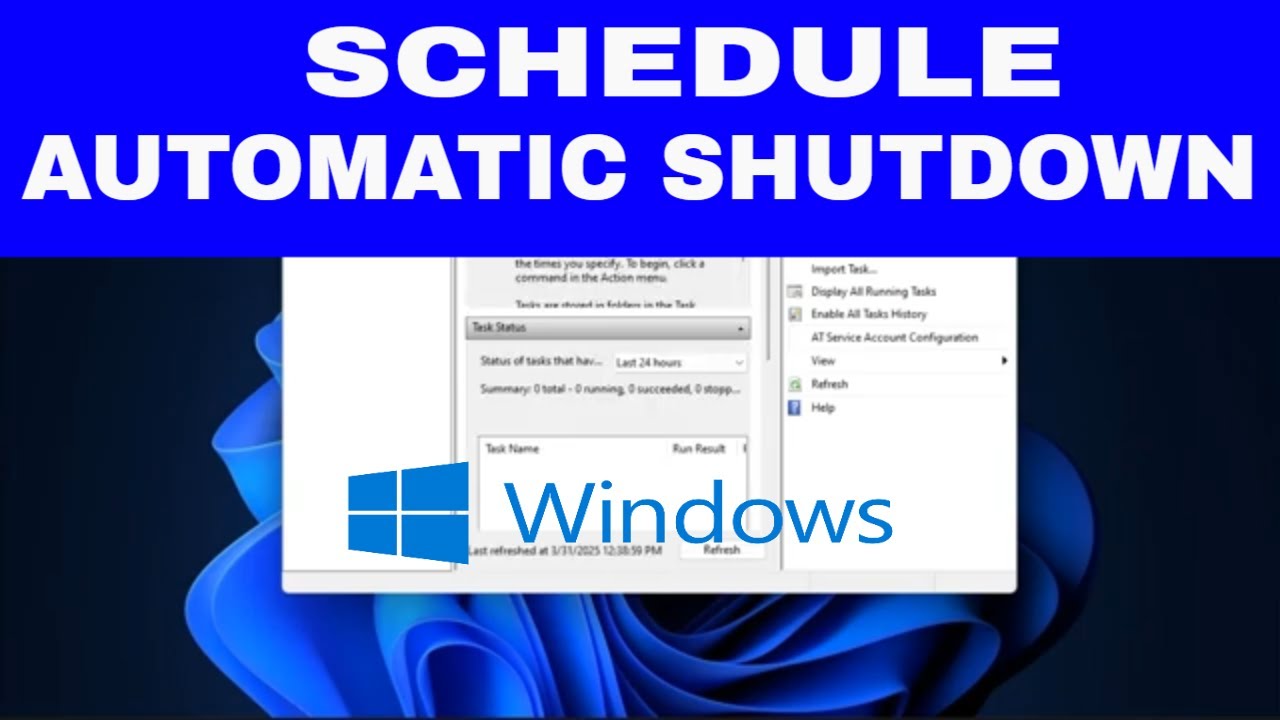 How to SCHEDULE AUTOMATIC SHUTDOWN on Your Windows Computer - YouTube