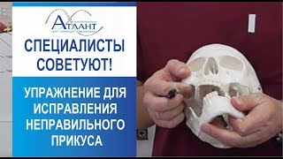 Упражнение для исправления неправильного прикуса