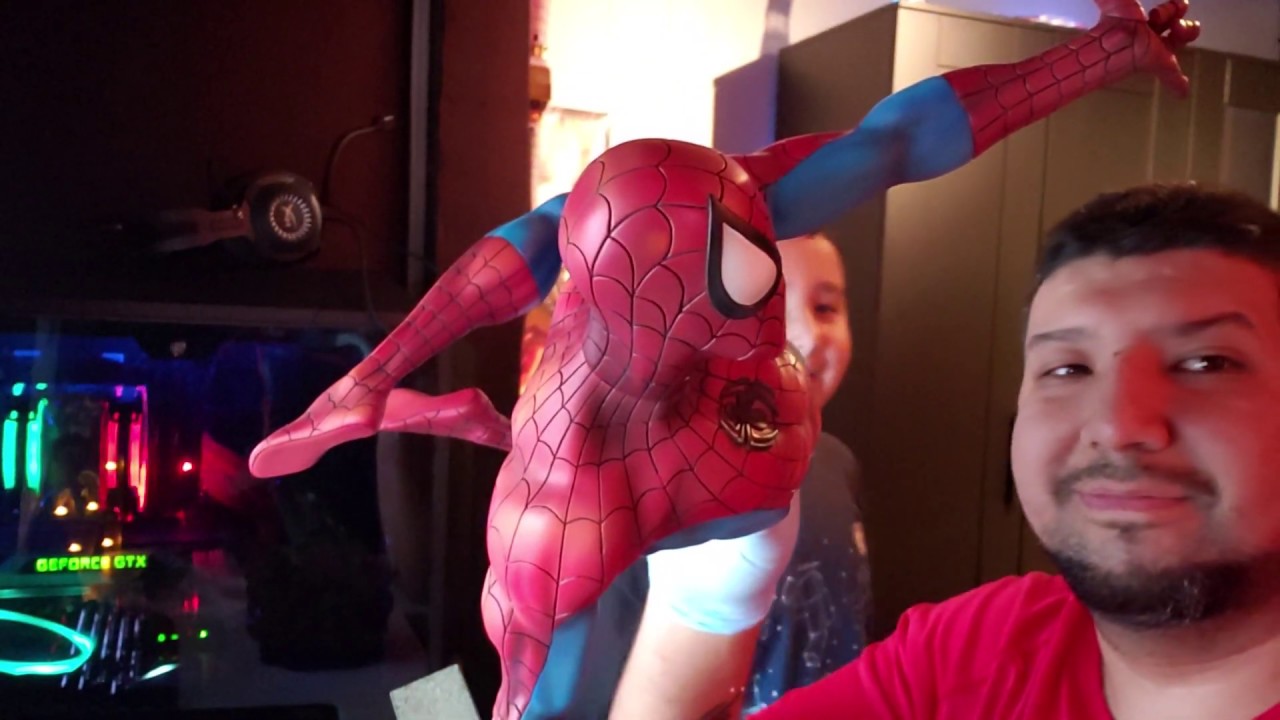 Sideshow Spiderman pf unboxing.