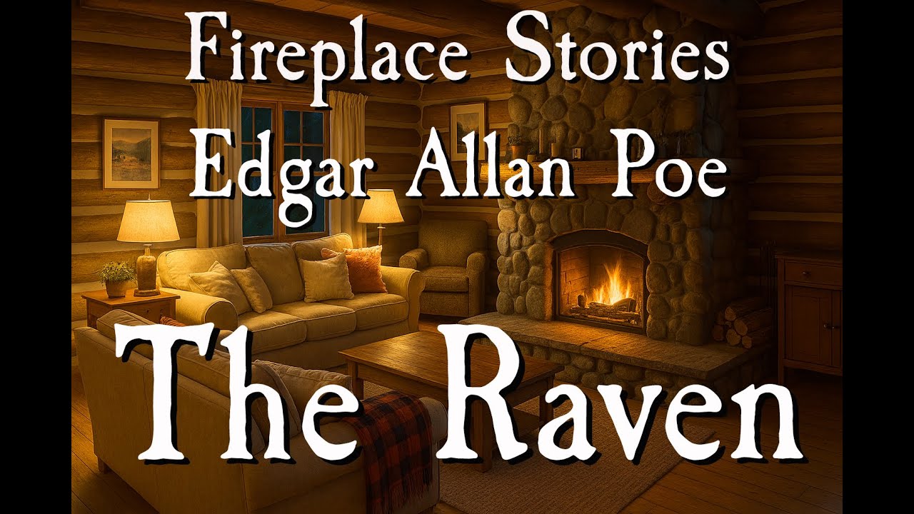 Edgar Allan Poe's The Raven read by a cozy fire while it rains - YouTube