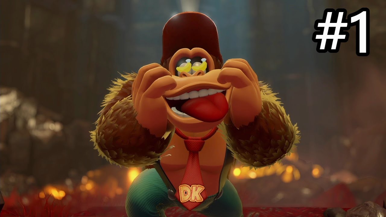 DK(ドンキーコング)とDK(ダンディコン)と喋る岩のドタバタ冒険旅【ドンキーコング バナンザ】#1