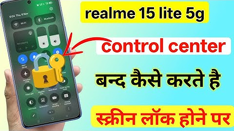 realme 15 lite lock screen control center off | lock screen notification bar disable realme 15 lite