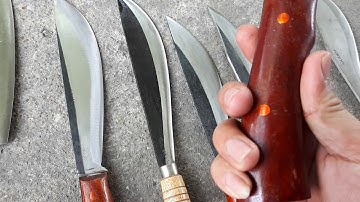 Dao mèo đi rừng rèn từ nhíp ô tô - dao nhíp làng an tiêm