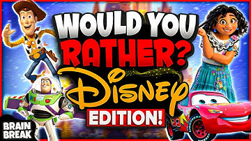 Disney Would You Rather? Workout | Brain Break | Disney Games For Kids | Just Dance | GoNoodle