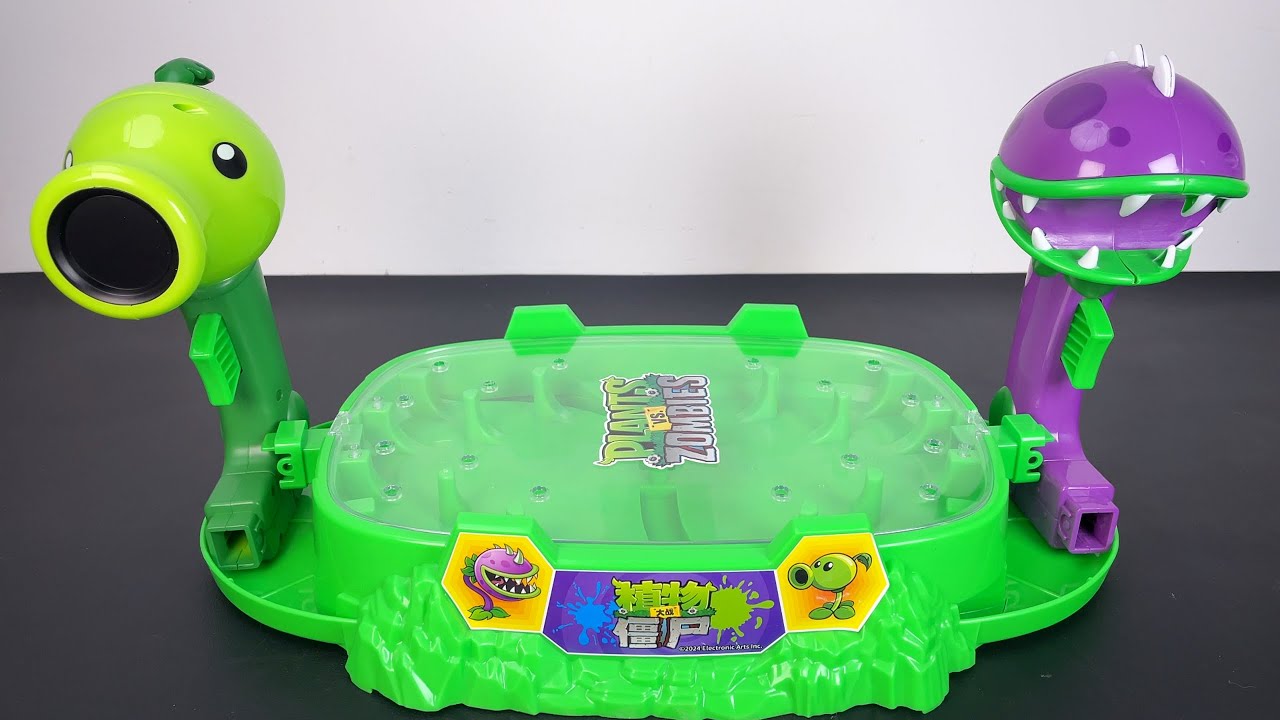 4 Minute Unboxing ASMR Plants vs. Zombies Pinball Shooter Zombie Toy Set | Toy Review