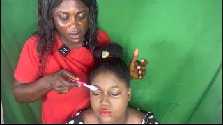 Soft whispers, make up application and hair brushing on my sister. Gum cracking ASMR✨ screenshot 3