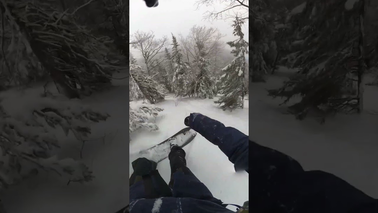New England backcountry snowboard steeps