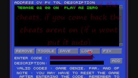 Snes (Zsnesw) - How to add cheats