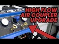 Kobalt Quiet Tech Air Compressor High Flow Coupler Upgrade