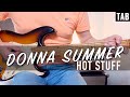 Donna summer  hot stuff  guitar cover with tabs  improvised outro solo