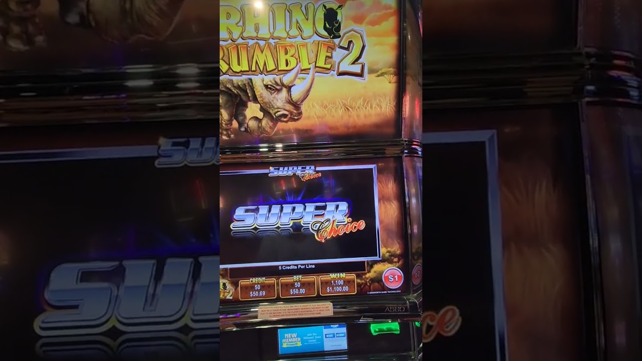 $50.00 a spin Rhino Rumble 2 Bonus, Nice Hand Pay 