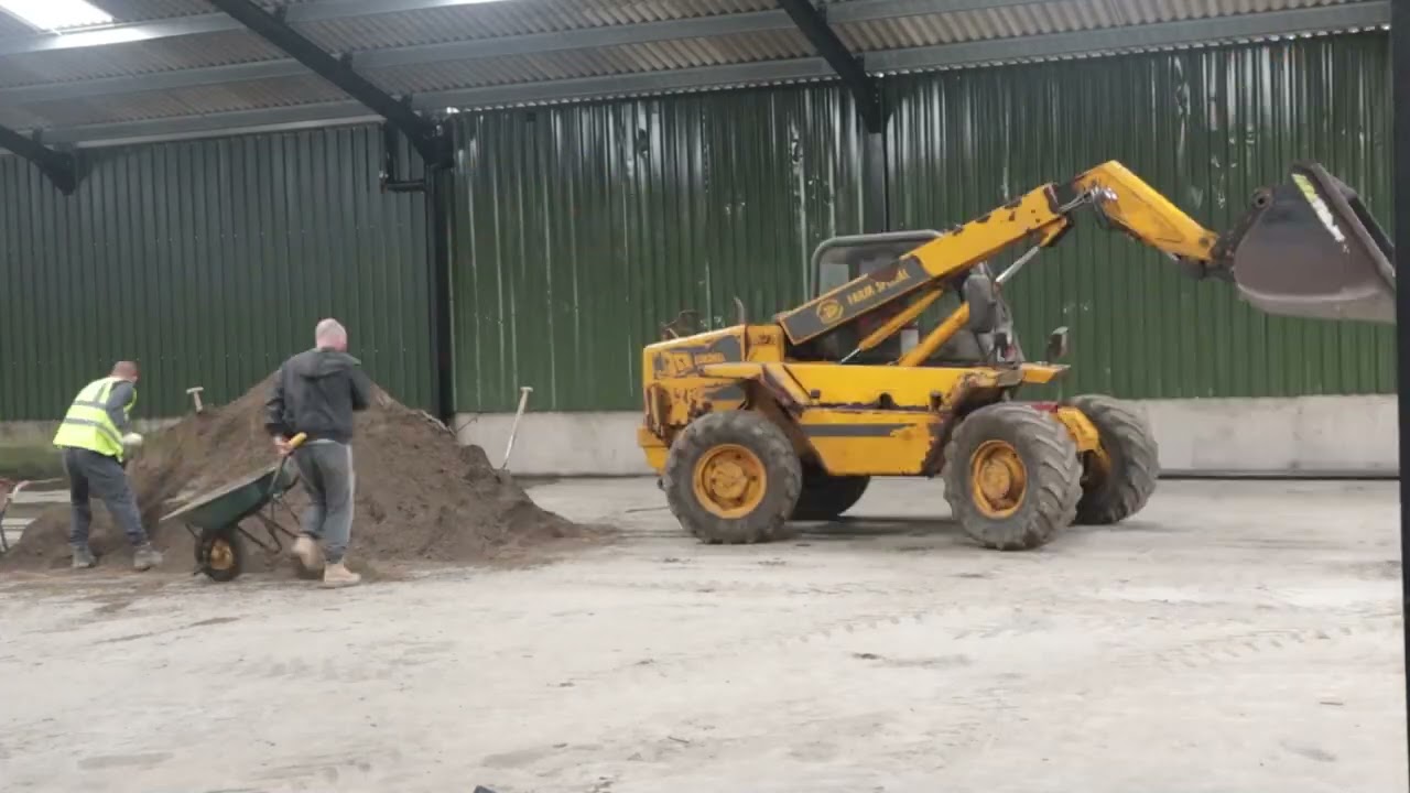 Retanol screed install to a barn restoration