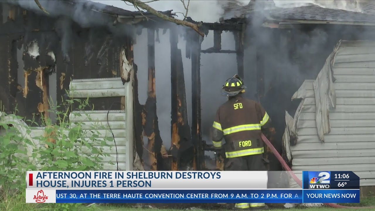 House destroyed, one person hospitalized from fire - YouTube