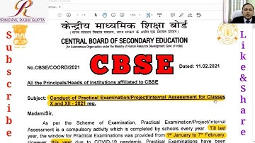 CBSE X & XII Practical Exams, Projects & Assessment. Important Instructions for Students & Schools.