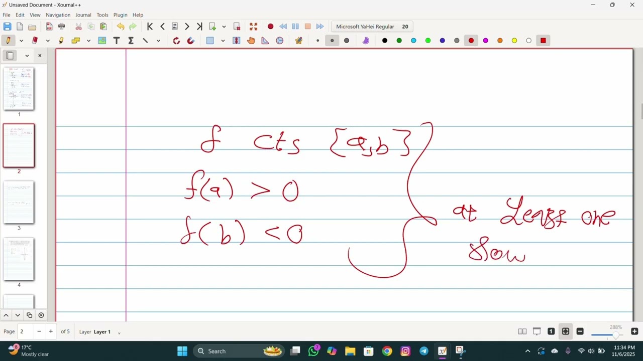 21  intermediate value theorem