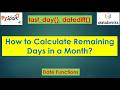 277. How to Calculate Remaining Days in Month? | #pyspark PART 277