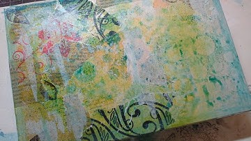 Cereal Box Canvas Mixed Media Portrait- Part Two- Adding a background