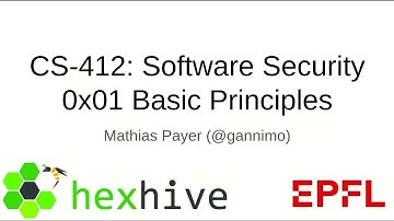 CS-412 Software Security: 0x01 Basic Principles