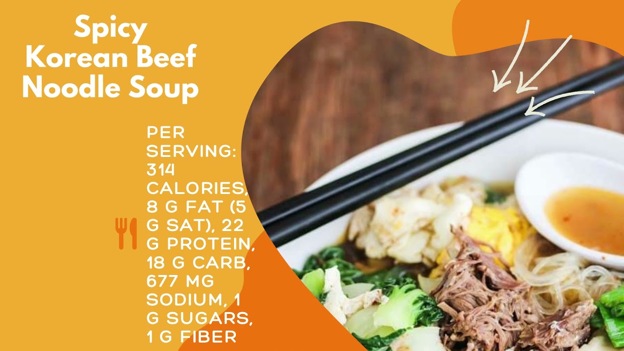 Spicy Korean Beef Noodle Soup | Healthy Dinner Recipes | Lose Weight | low calorie 