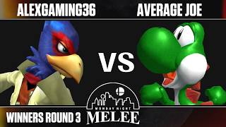 MNM 500 - Winners Round 3 - echelon | alexgaming36 (Falco) VS Average Joe (Yoshi) - SSBM
