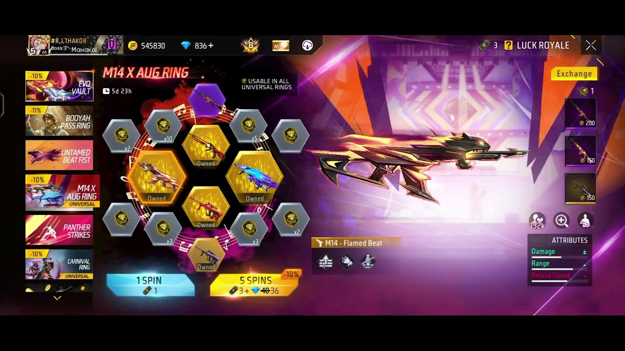 New evo vault rotation chromasonic mp 40 return 😍😱premium booyah pass by😀