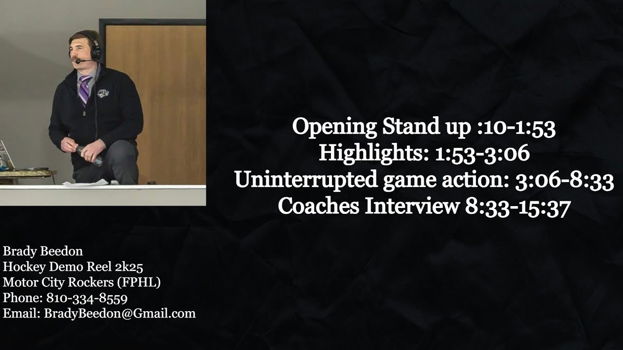 Brady Beedon Hockey Demo 2k25