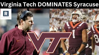 Virginia Tech DOMINATES Syracuse | The Brent Pry Rebuild is In Full Effect