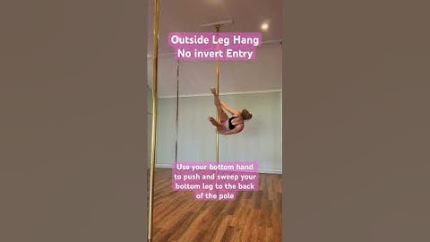 Try this Outside Leg Hang (Gemini) Entry with No Invert- Spinning Pole Combo #poletutorial #shorts