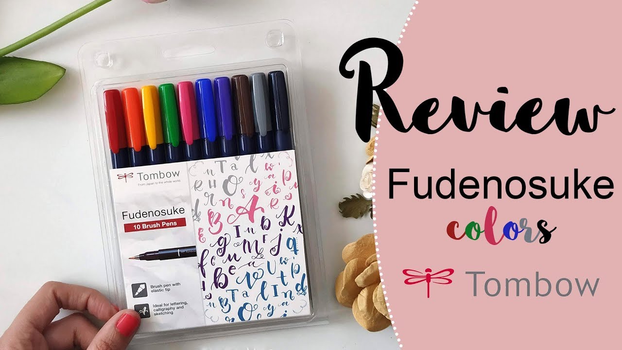 TOMBOW FUDENOSUKE COLORS I REVIEW Brush Pen Hard I LETTERING 