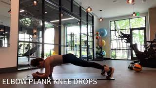 ELBOW PLANK KNEE DROPS
