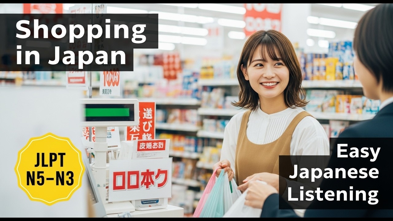 日本の買い物 – Japanese Listening Podcast (JLPT N5–N3)