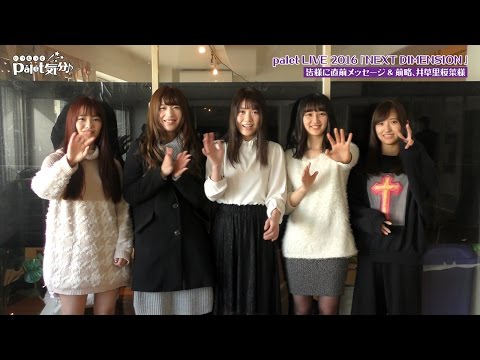 いつだってpalet気分♪ 番外編#4 ～palet LIVE 2016 NEXT DIMENSION直前メッセージ＆前略、井草里桜菜様～