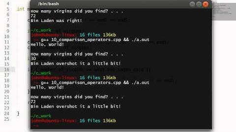 C++ 10 Comparison Operators