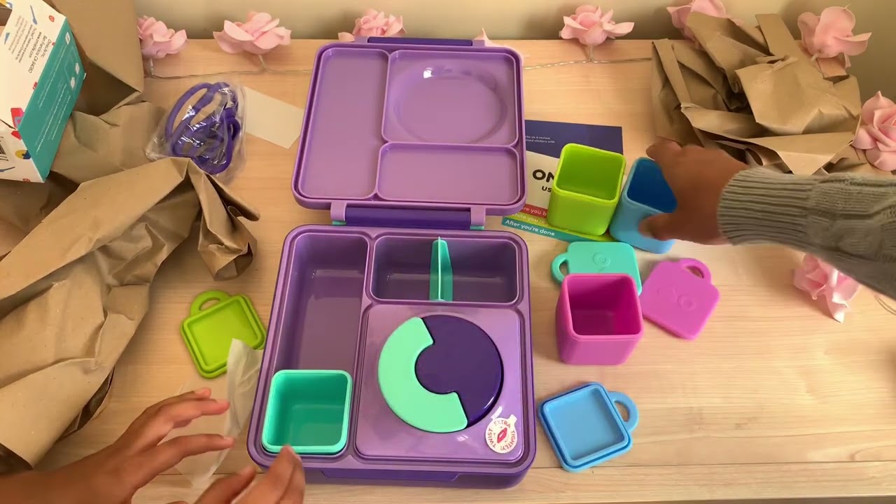 OmieBox unboxing AMSR. Thermos bento lunchbox.