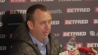 Watch Mark William's full press conference at the Betfred World Snooker Championships
