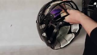 HOW TO INSTALL VISORS eyeshield on american football helmet