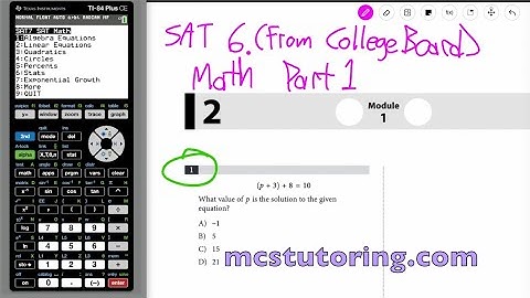 Crush Your SAT Math  with the TI84 math Calculator Program: Practice Test 6 Part 1! #ti84programs