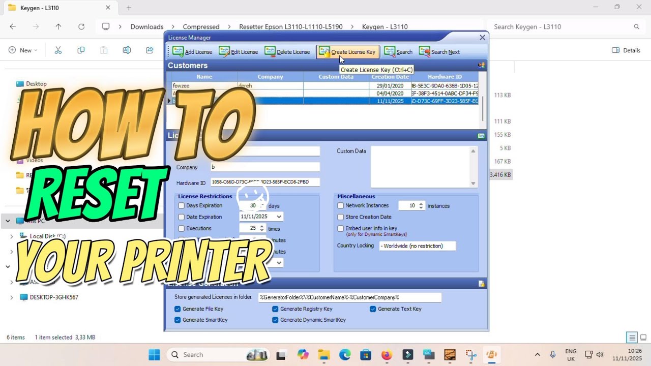 TRIK MERESET PRINTER. EPSON L1110. 
