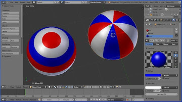 Blender Multiple Materials Tutorial Colouring Different Selections of Spheres Rings and Segments
