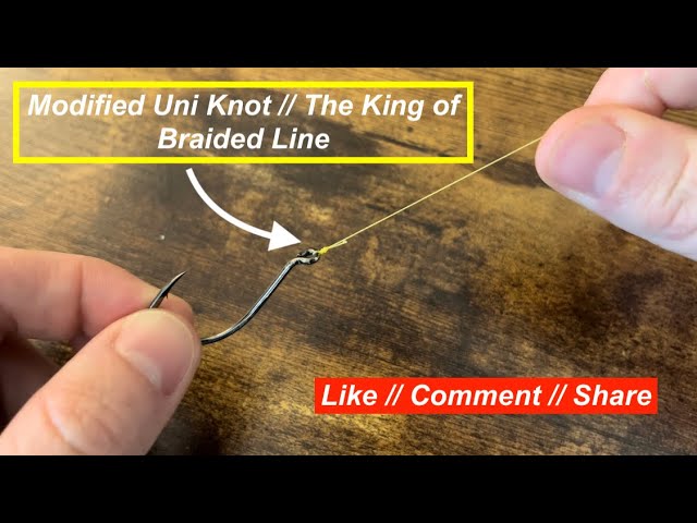 Modified Uni Knot // ONE and ONLY Fishing Knot for Braided Line // Double Uni  Knot Cousin 🎣 