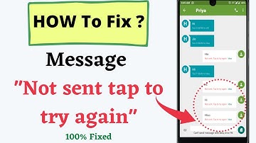 How to fix Message "Not sent tap to try again" Error on Android Device | AllTechapple