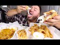 Onion Rings, Bacon Burger & Chili Cheese Fries MUKBANG