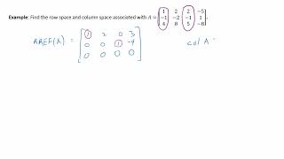 Video 7.1.7: The Row Space of a Matrix