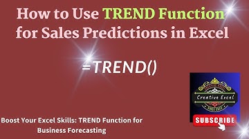 🔥Excel Trend Function | How to use Trend Function in Microsoft Excel🔥