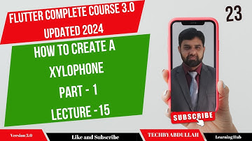 Flutter in Urdu | How to create a  Xylophone App In Flutter | Part 01|Lecture 15|  @TechByAbdullah79