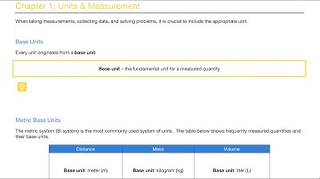 Ch. 1 pt. 1: Metric Base Units & Prefixes from Mastering AP® Physics C: Mechanics (2020-2021)