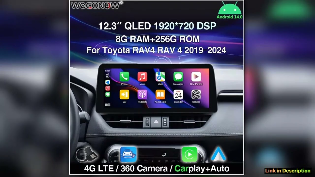 360 camera Carplay 123 Android140 8G256G Car DVD Player DSP GPS WIFI Bluetooth Radio 4G LTE For Toy