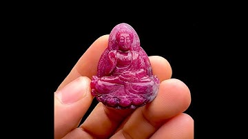 Mặt Phật A Di Đà - Đá Ruby Tự Nhiên #MRB-230412-04