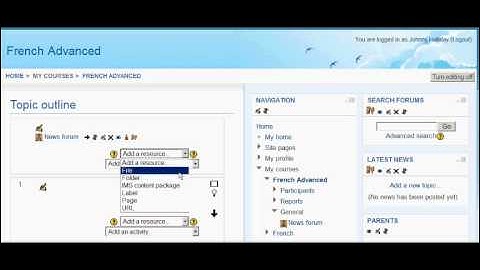 How teachers upload files in Moodle 2